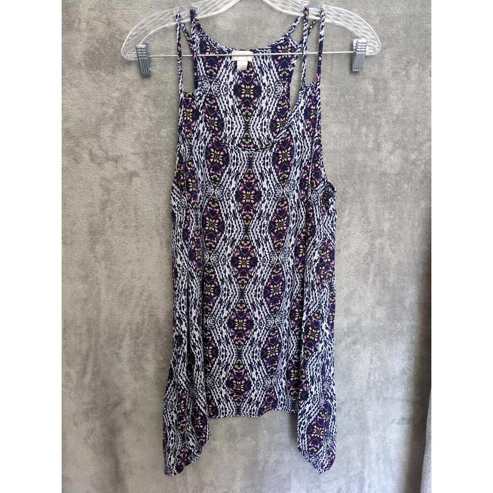 Pixley Tank Top Womens Large Strappy Boho Ethnic Tribal Casual Summer Resort‎
